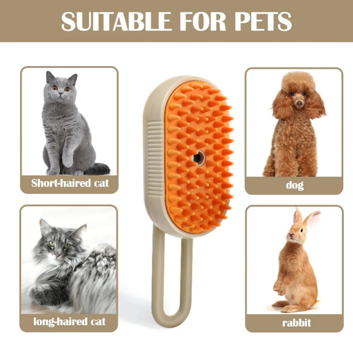 Electric Massage Comb with Spray for Pets – Anti-Frizz & Easy Bathing