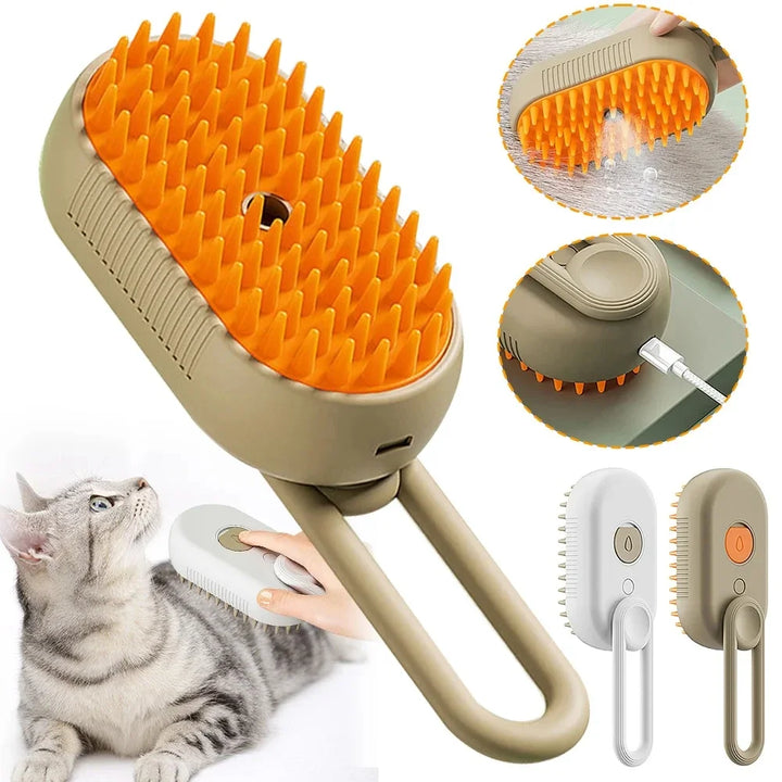 Electric Massage Comb with Spray for Pets – Anti-Frizz & Easy Bathing