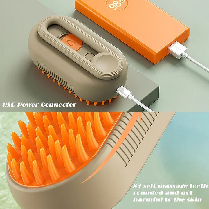 Electric Massage Comb with Spray for Pets – Anti-Frizz & Easy Bathing